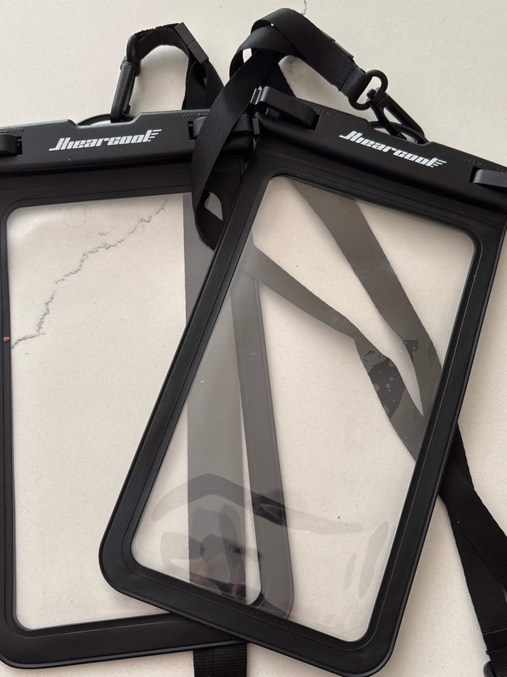 2 Pack Black Waterproof Phone Pouches